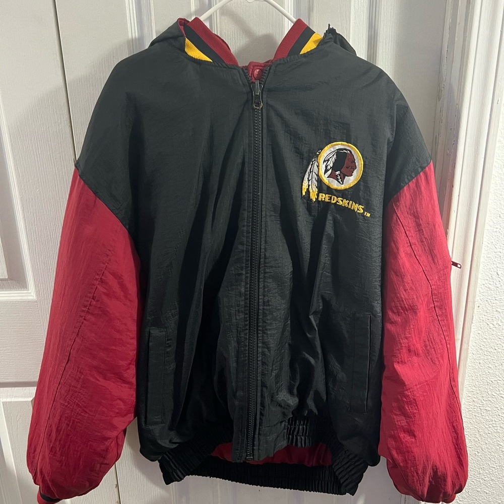 Vintage Reversible Washington Redskins NFL Jacket With Hood ***RARE***